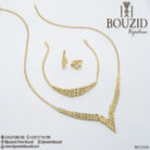 Parure Or Jaune 18K – Motif Feuille Élégant | Bijouterie Frères Bouzid Tunisie