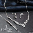 Parure en Or Blanc 18K avec Pierres Brillantes – Élégance Féminine | Bijouterie Frères Bouzid Tunisie