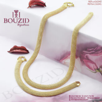 Parure Or Jaune 18K – Collier et Bracelet | Bijouterie Frères Bouzid Tunisie
