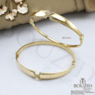 Bracelet Charnière Or Jaune 18K – Design Croisé Élégant | Frères Bouzid Tunisie