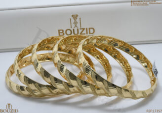 Chnachen Or 18K Gravés – Tradition et Élégance | Bijouterie Frères Bouzid Tunisie