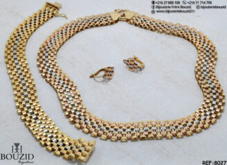 Parure en or 18 carats – Design classique et raffinement intemporel | Bijouterie Frères Bouzid