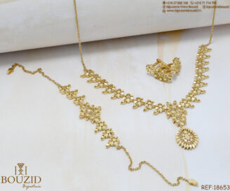 Parure or 18K élégante | Bijouterie Frères Bouzid Ariana Tunisie