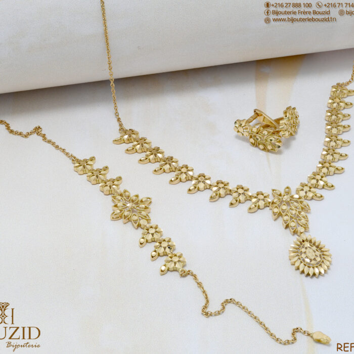 Parure or 18K élégante | Bijouterie Frères Bouzid Ariana Tunisie
