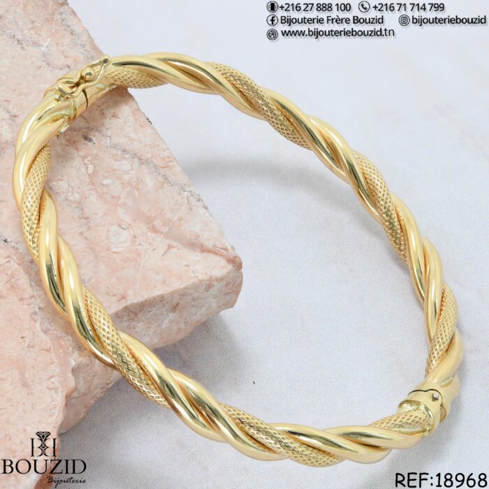 Bracelet en or 18 carats – Élégance intemporelle & design raffiné | Bijouterie Frères Bouzid