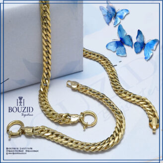 Parure or jaune 18K – Élégance et puissance | Bijouterie Frères Bouzid Tunisie