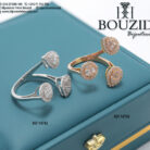 Bague Trois Pieds Or 18K Blanc et Rosé – Raffinement et Éclat | Bijouterie Frère Bouzid