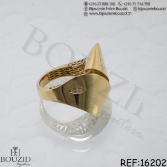 Bague en Or 18K Design Moderne – Réf. 16202 | Bijouterie Frère Bouzid Tunisie
