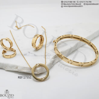 Parure en Or 18K avec Motifs Floraux – Élégance Signée Frères Bouzid Tunisie