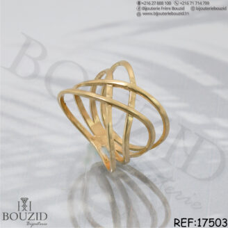 Bague en or 18K design géométrique – Élégance moderne