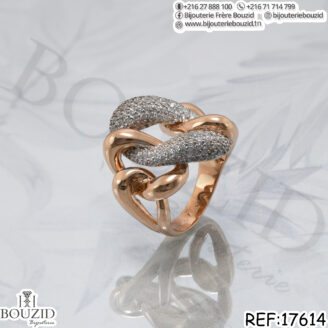 Bagues bombΓ©es en or 18K tricolore β ΓlΓ©gance et audace par Bijouterie Bouzid