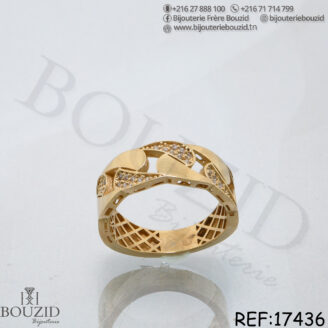 Bracelet en Or 18K pour Femme β Design AjourΓ© avec Zircons | RΓ©f. 17436