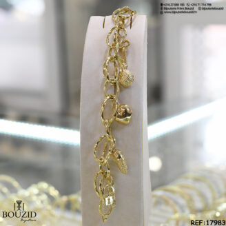 Bracelet fétiche en or 18K – Bijouterie Frères Bouzid Tunisie