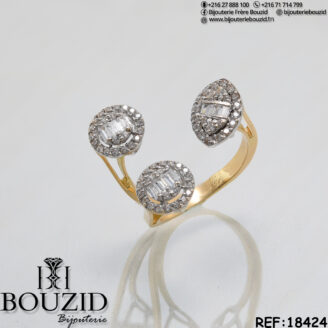 Bague en or 18K – Élégance et raffinement | Bijouterie Bouzid Tunisie