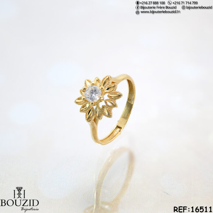Bague or 18K élégante | Bijouterie Frères Bouzid Ariana Tunisie