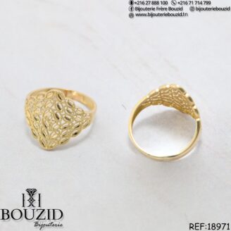 Bague en or 18 carats – Design raffiné & élégance artisanale | Bijouterie Frères Bouzid