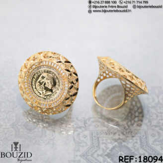 Bague Lira en or 18 carats – Élégance tunisienne et design raffiné | Bijouterie Frères Bouzid