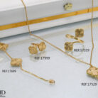 Série trèfle en or jaune 18K élégante et raffinée ✨ | Bijouterie Frères Bouzid