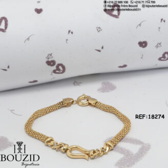 Bracelets en or 18K maille tressée – Élégance & raffinement | Bijouterie Frères Bouzid