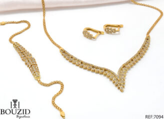 Parure or 18K élégante | Bijouterie Frères Bouzid Ariana Tunisie