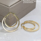 Boucles d’oreilles Or 18K – Créoles rondes élégantes en or 750 | Bijouterie Frères Bouzid