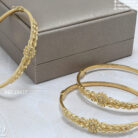 Bracelet Or 18K – Bracelet rigide élégant serti de zircons | Bijouterie Frères Bouzid