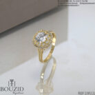 Bague Or 18K Élégante – Design Raffiné & Zircon Brillant | Bijouterie Bouzid